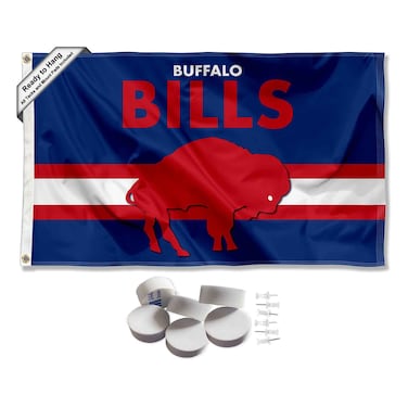 Buffalo Bills Throwback Retro Vintage Banner and Tapestry Wall Tack Pads