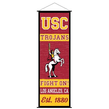 USC Trojans Banner and Scroll Sign