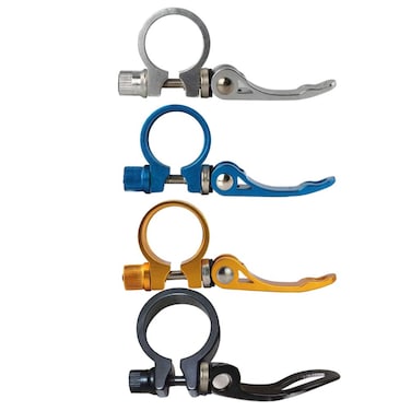 LIOOBO 4 Pcs Bike Accessory for Seatpost Road Bike Seatpost Clamp Quick Release Seatpost Clamp Aluminum Bike Seatpost Clamp