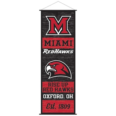 Miami Redhawks Banner and Scroll Sign