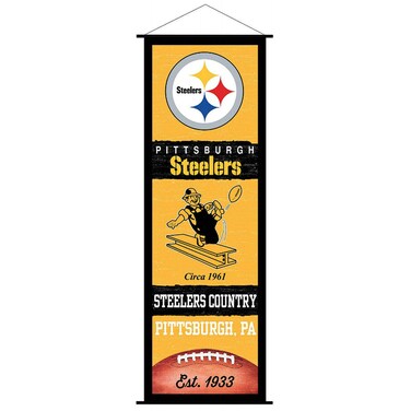 Pittsburgh Steelers Banner and Scroll Sign