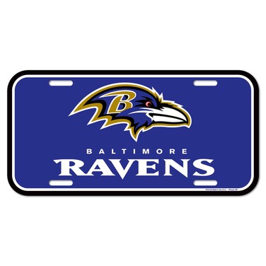 WinCraft Baltimore Ravens Team Logo Plastic License Plate