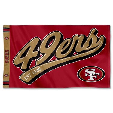 WinCraft San Francisco 49ers Script Logo Premium Flag