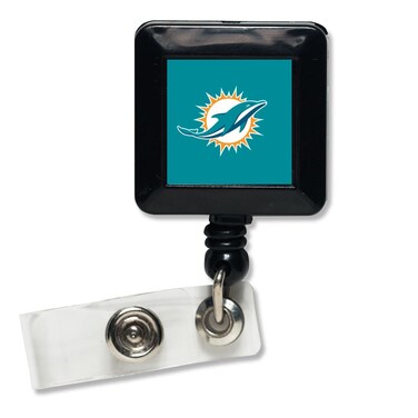 Wincraft NFL Miami Dolphins Retractable Badge Holder, Black