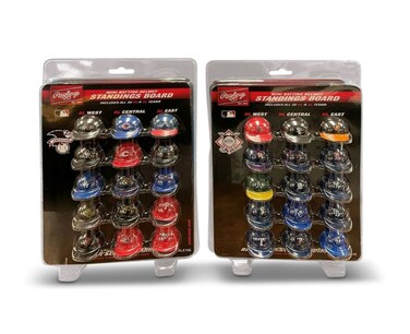MLB Micro Mini Pocket PRO Pack Batting Helmet STANDINGS Display Board Set