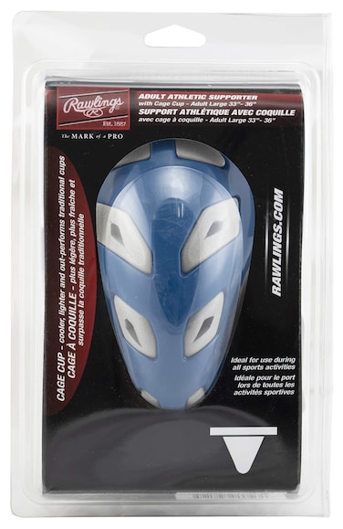Rawlings Baseball Supporter with Cage Cup (Adult Large),Blue