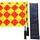 2 Pcs Handle Linesmen Flags Rugby Referee Flags Soccer Ref Flags Official Checkered Flag Linesman Referee Flags Linesman Solid Flag Waterproof Cloth Football Judge Sports Banner