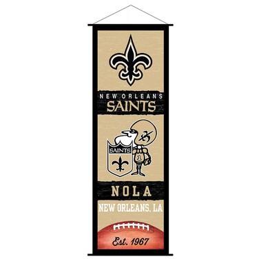 New Orleans Saints Banner and Scroll Sign