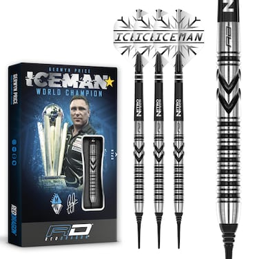 RED DRAGON Gerwyn Price Thunderbolt 24 Gram Premium Tungsten Darts Set with Flights and Stems