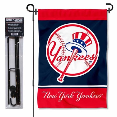 WinCraft NY Yankees Throwback Retro Garden Flag and Pole Stand Mount