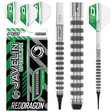 RED DRAGON Javelin Speedline 20 Gram Softip Premium Tungsten Darts Set with Flights and Stems
