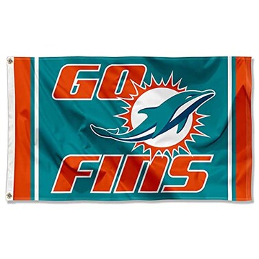 WinCraft Miami Dolphins Go Fins 3x5 Outdoor Flag
