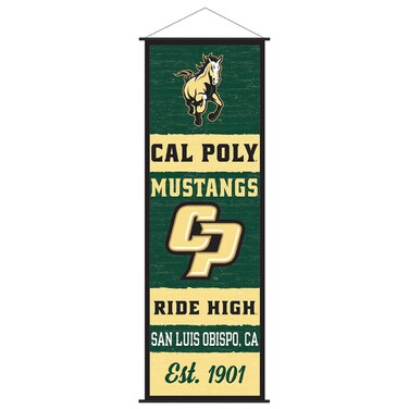 Cal Poly Mustangs Banner and Scroll Sign