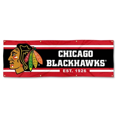 WinCraft Chicago Blackhawks Large 2x6 Foot Banner