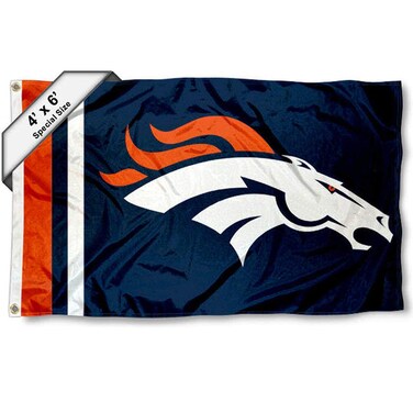WinCraft Denver Broncos 4 ft x 6 ft Foot Flag