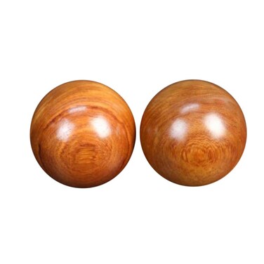 Exceart 2pcs Wooden Hand Massager Massagers for Feet Hand Balls Deep Plantar Massage Balls Trigger Baoding Balls for Hands Massage Rollers Hand Use Fitness Bamboo Moving Ball