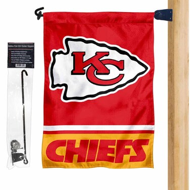 WinCraft Chiefs Garden Flag and Mailbox Post Pole Holder Mount