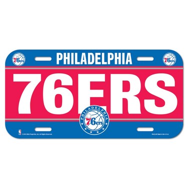 Wincraft NBA Philadelphia 76ers Plastic License Plate, One Size, Team Color