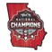 Wincraft NCAA University of Georgia 2021 CFP National Champions College Football Playoffs State Shape Wooden Sign