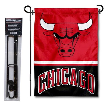 WinCraft Chicago Bulls Garden Flag with Stand Holder