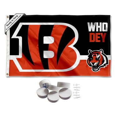 Cincinnati Bengals Who Dey Banner and Tapestry Wall Tack Pads