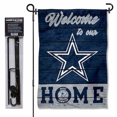 WinCraft Dallas Cowboys Welcome to Our Home Garden Flag and Flagpole Mount