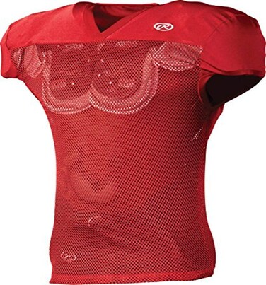 Rawlings   Premium Pro Cut Practice Football Jersey   Scarlet   Adult Medium