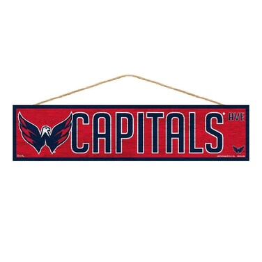 Wincraft NHL Washington Capitals SignWood Avenue Design, Team Color, 4x17