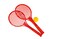 Simba 107401064 Junior Softball Tennis 3 Assorted Designs 44 cm