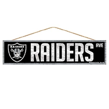 Wincraft NFL Oakland Raiders SignWood Avenue Design, Team Color, 4x17