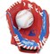 Rawlings   PLAYERS Series T-Ball &amp; Youth Baseball Glove   Right Hand Throw   9&quot;   Red/Blue with Ball