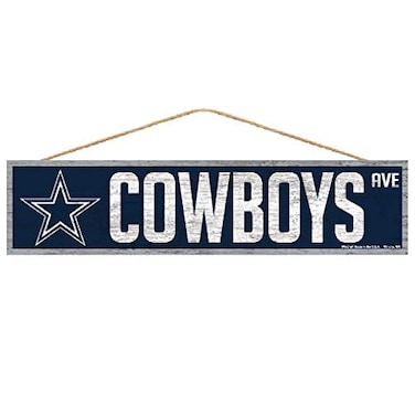 Wincraft NFL Dallas Cowboys SignWood Avenue Design, Team Color, 4x17
