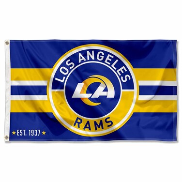 WinCraft Los Angeles Rams Patch Button Circle Logo Flag Large 3x5 Banner