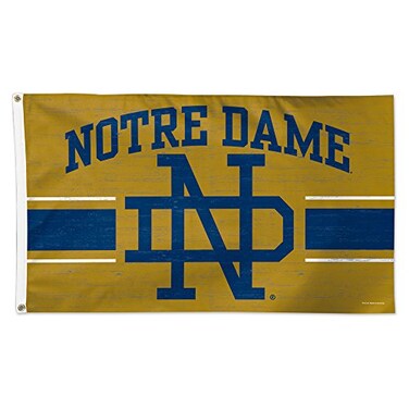 NCAA Notre Dame Fighting Irish College Vault Flag Deluxe, 3 x 5-Foot