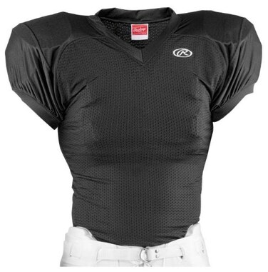 Rawlings Men's Fj47F Football Jersey (Black, Large)