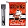 WinCraft Cleveland Browns Throwback Retro Vintage Garden Flag and Flagpole Mount