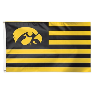 NCAA Iowa Hawkeyes Stars &amp; Stripes Flag Deluxe, 3 x 5-Foot