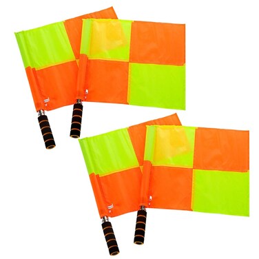 LIOOBO 4pcs Hand Signal Flag Referee Soccer Flags Soccer Linesman Flag Waving Flag Hand Flag Match Flag Football Volleyball