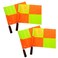 LIOOBO 4pcs Hand Signal Flag Referee Soccer Flags Soccer Linesman Flag Waving Flag Hand Flag Match Flag Football Volleyball