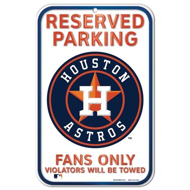 Wincraft MLB Houston Astros Plastic Sign, 11 x 17, Black