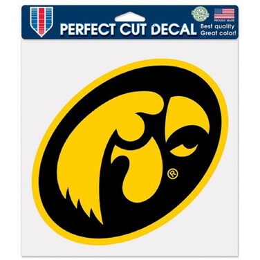 NCAA Iowa Hawkeyes 8-by-8 Inch Diecut Colored Decal