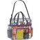 Masirs Clear Tote Bag Stadium Approved - Mesh Pockets, Shoulder Straps and Zippered Top. Perfect Clear Bag for Work, Sports Games and Concerts. Meets Stadium Tournament Guidelines. (Grey)