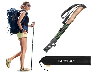 TREKOLOGY Trekking Poles for Hiking Poles Collapsible Lightweight Hiking Sticks Hiking Poles for Men Walking Sticks for Hiking Sticks for Women Walking Poles Hiking Poles for Women TREKZ SE