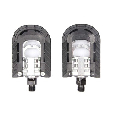 LIOOBO 2pcs Foldable Pedal Aluminum Alloy Universal Mountain Bike Pedal for Road Mountain BMX MTB Bike