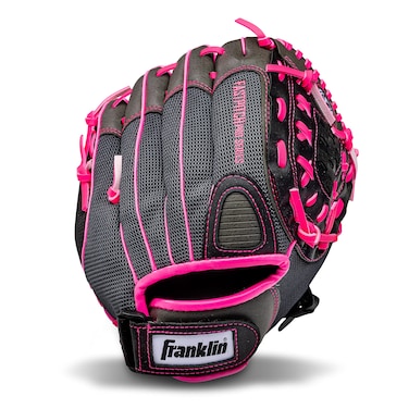Franklin Sports Softball Glove - Left and Right Handed Softball Windmill Fastpitch Pro Series Adult and Youth Fielding Glove - 12 Inch Right Hand Throw - Pink