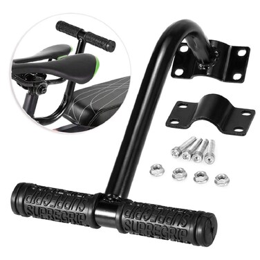 WANLIANG Bicycle Rear seat Handle, Mountain Bike Road Bicycle Handlebar, Bicycle Rear seat armrest Accessories (Bend)