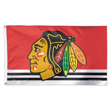 Wincraft NHL Chicago Blackhawks 02416115 Deluxe Flag, 3' x 5'