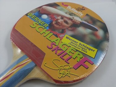 Butterfly Schlager Skill Table Tennis Racket with Flared Handle