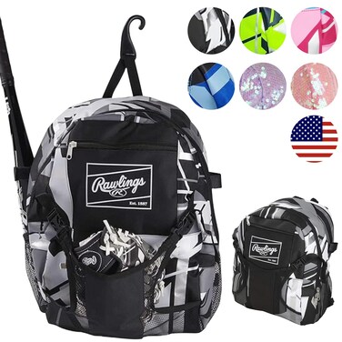 Rawlings   REMIX Backpack Equipment Bag   T-Ball &amp; Youth Baseball / Softball   Black