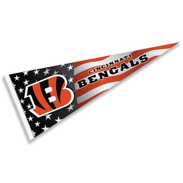 Cincinnati Bengals Nation USA Americana Stars and Stripes Pennant Banner Flag